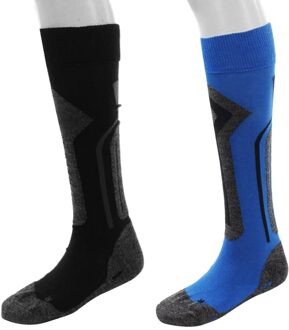 Falcon Coolly 2pack - Sportsokken -  Heren - Maat 35 - 38 - Zwart;Grijs;Blauw