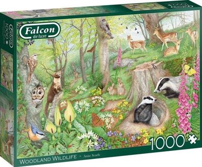 Falcon legpuzzel Woodland Wildlife 68 x 50 cm karton 1000 stukjes