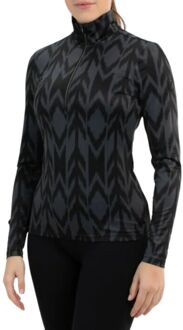 Falcon Ski Pully Dames L/40 Zwart dessin