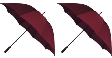 Falcone 2x Stormparaplu bordeaux rood 130 cm - Paraplu's