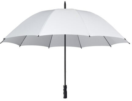 Falcone Bruiloft paraplu bruid/bruidegom - wit - kunststof handvat - dia 130 cm