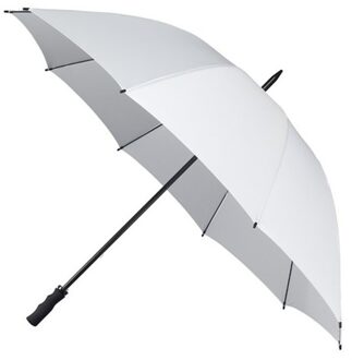 Falcone Golf stormparaplu windproof - wit - lang - 130 cm - Paraplu's