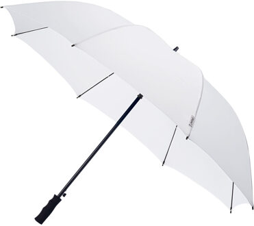 Falcone golfparaplu/stormparaplu - windproof - wit - 120 cm - automaat