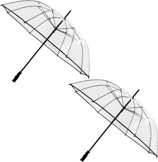 Falconetti Bruiloft paraplu - 2x - windproof - transparant - 110 cm - extra sterk