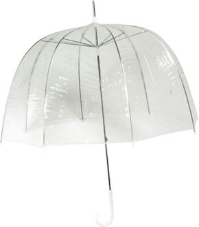 Falconetti Transparante bruiloft koepel paraplu - kunststof handvat - dia 75 cm - doorzichtig