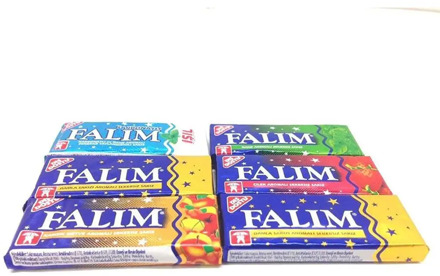 Falim sugarless chewing gum , sugar free , 6 tastes 100 piece , delicious taste