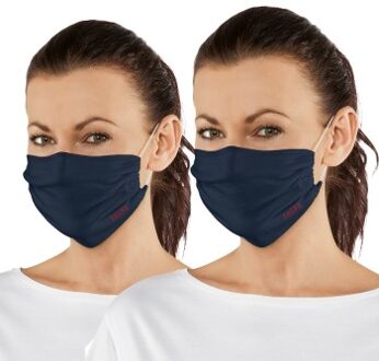 Falke 2 stuks Classic Community Face Mask With Nose Clip * Actie * Zwart,Blauw,Rood - One Size