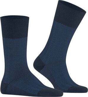 FALKE Airport Herringstripe Sok Navy Donkerblauw - 39-42,43-46
