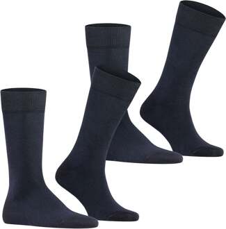 FALKE Happy 2-Pack Heren Sokken - Blauw - Maat 39-42