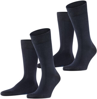 FALKE Happy Heren Sokken - 2pack - Dark Navy - Maat 47-50