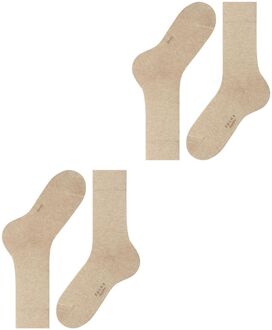 FALKE Happy Sokken 2 Paar Beige Melange - 39-42,43-46,47-50