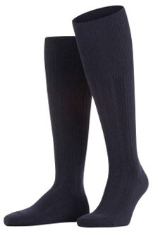 Falke Lhasa Rib Knee-High Sock Zwart,Blauw - Maat 39/42,Maat 43/46