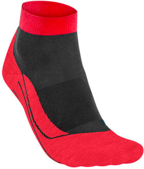 FALKE RU4 Endurance Short Hardloopsokken Heren-Rood,Zwart - 46-48