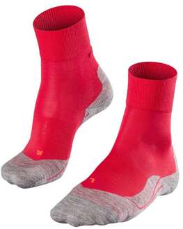 FALKE RU4  Sportsokken - Maat 35-36 - Vrouwen - rood/grijs