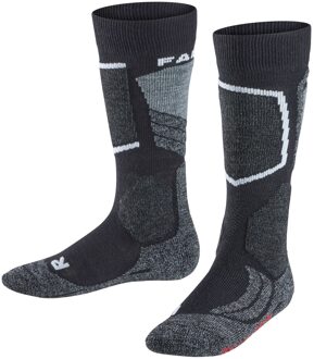 FALKE SK2  Wintersportsokken - Maat 23-26 - Unisex - donker grijs/grijs/wit