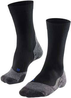 FALKE TK2 Cool Trekking Sokken Dames zwart - donker grijs - 43-44
