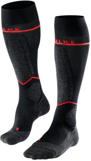 FALKE Wintersportsokken - Maat 39-41 - Mannen - zwart/grijs/rood