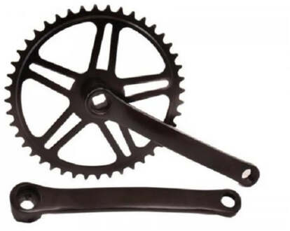FALKX Crankstel Falkx Black Steal - 44T - Zwart