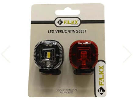 FALKX LED siliconen verlichting set - Zwart - Batterij