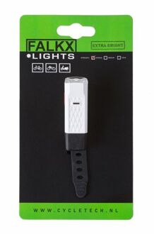 FALKX Mini koplamp LED. USB oplaadbaar (hangverpakking). Wit