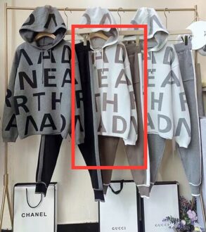 Fall Winter Gebreide Kasjmier Brief Trui Truien Hoodie Sport Pakken Voor Vrouwen Twee Stukken Set Trainingspak Casual Trouse Bruin