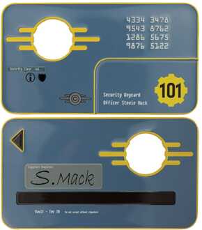 Fallout 3 Replica Vault 101 Security Keycard Limited Edition