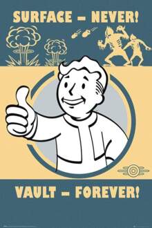 Fallout Gbeye Fallout 4 Vault Forever Poster 61x91,5cm Multikleur