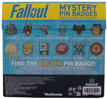 Fallout Mystery Pin Badge CDU Containing 12 Blind Boxes by Fanattik