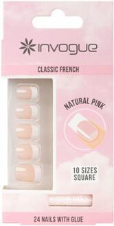 False Nails - French Pink Square Nail Style