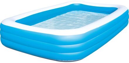 Familiezwembad - 305x180x55 Cm - Blauw Wit