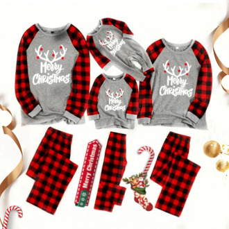 Family Christmas Pajamas Set Cotton New Christmas Pajamas Pyjamas Kids Sleepwear Family Outfits Men Pajamas Set Pyjamas Women