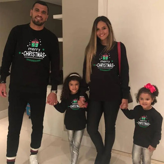 Family Christmas Sweaters Father Mother Daughter Son Matching Outfits Look New Year Kids Hoodies Clothing Mommy and Me Clothes