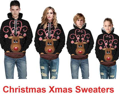 Family Look 2020 News Christmas Sweaters Deer Cartoon Mommy and Me Clothes Plus Size Baby Girl Boy Family Matching Clothes Xmas