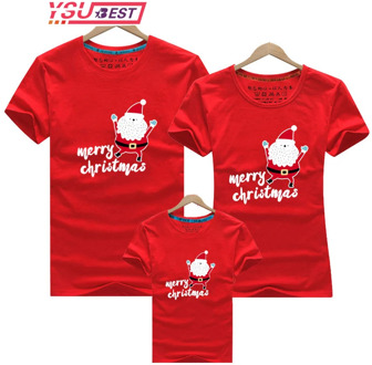 Family Look T-shirt New Year Family Matching Clothing Mother Daughter Clothes Merry Christmas Mother Son Outfits Dad Son Clothes