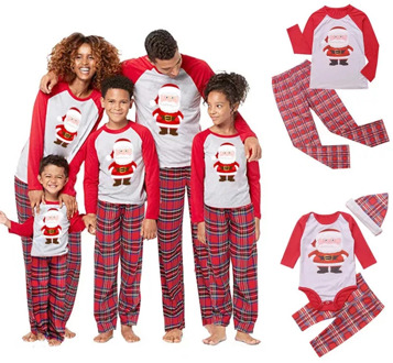 Family Matching Christmas Santa Claus Pajamas Sets For 2020 Xmas Adult Kid Baby Clothes Mother And Daughter Father Son Outfits