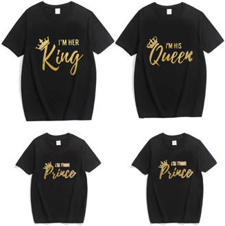 Family Matching Outfits Summer Father King Mother Queen Daughter Princess Son Prince Clothes Cotton T-shirt Fashion Family Look