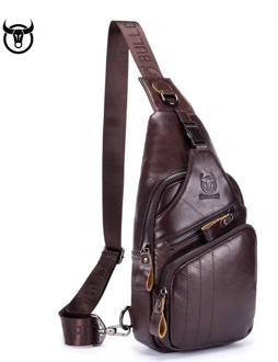 Famous brand Genuine Leather Men Messenger Bag Casual Crossbody Bag Fashion Men's Handbag men chest bag Male Shoulder Bag