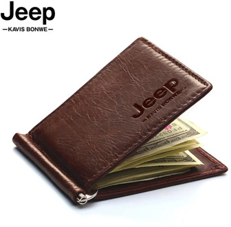 Famous Brand Men 100% Genuine Leather Bifold Male Purse Billfold Wallet Money Clip Male Clamp Slim Money Purse High Quality