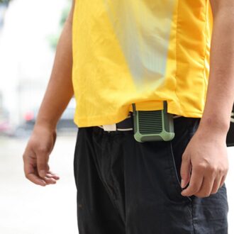 Fan Draagbare Usb Mini Fan Taille Opknoping Fan Oplaadbare 4000Mah Kleine Draagbare Sport Drie-Speed Fan Buiten Rijden 5 donker blauw 2