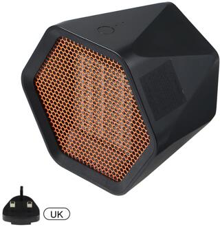 Fan Heater Voor Thuis 600W Mini Elektrische Kachel Thuis Verwarming Elektrische Warme Lucht Fan Kantoor Kachels Handy Air heater Warmer Fa UK plug zwart