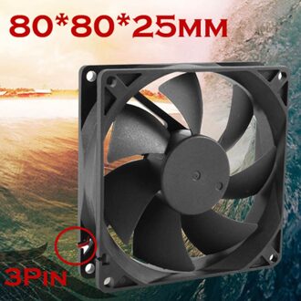 Fan Rustig 8Cm/80Mm/80X80X25Mm 12V Computer/Pc/Cpu Stille Cooling Case Fan Computer Radiator 3-Pin Molex Connector