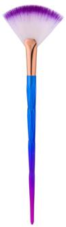 Fan Vorm Diamant Regenboog Handvat Make-Up Borstel Zachte Huid Stichting Contour Vermogen Cosmetische Tool Professionele Make-Up Borstel