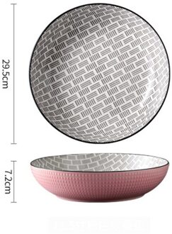 Fancity Japanse Stijl Keramische Soepkom, Extra Grote 12-Inch Soep Plaat, Brede Mond Kom, pittige Gekookte Vis Grote Kom 5