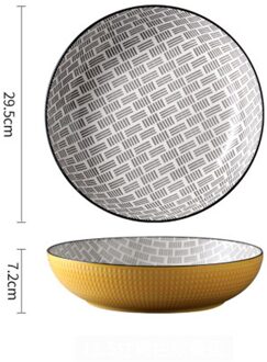 Fancity Japanse Stijl Keramische Soepkom, Extra Grote 12-Inch Soep Plaat, Brede Mond Kom, pittige Gekookte Vis Grote Kom