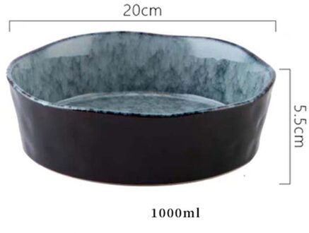 Fancity Japanse Stijl Pudding Kom Salade Fruitschaal Keramische Kom Restaurant Grote Curry Kip Kom Restaurant Diepe Soepkom 4