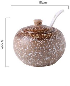 Fancity Keramische Kruiden Pot Met Lepel Cover Creatieve Kruiden Doos 1