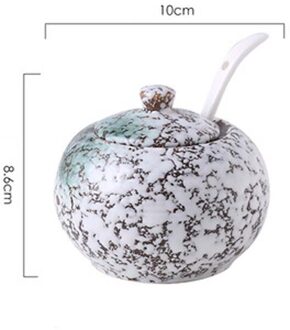 Fancity Keramische Kruiden Pot Met Lepel Cover Creatieve Kruiden Doos 2