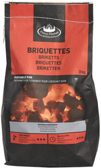 Fancy Flames Barbecue/BBQ Briketten - 3 kilo - 100% natuurlijk - geschikt voor BBQ