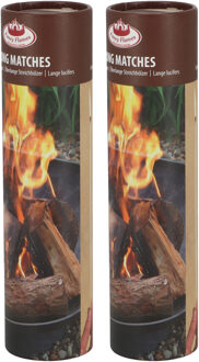 Fancy Flames BBQ/Barbecue lucifers - 100x - lange lucifers - 25 cm