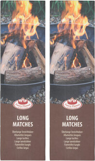 Fancy Flames BBQ/Barbecue lucifers - 90x - lange lucifers - 28 cm - Lucifers